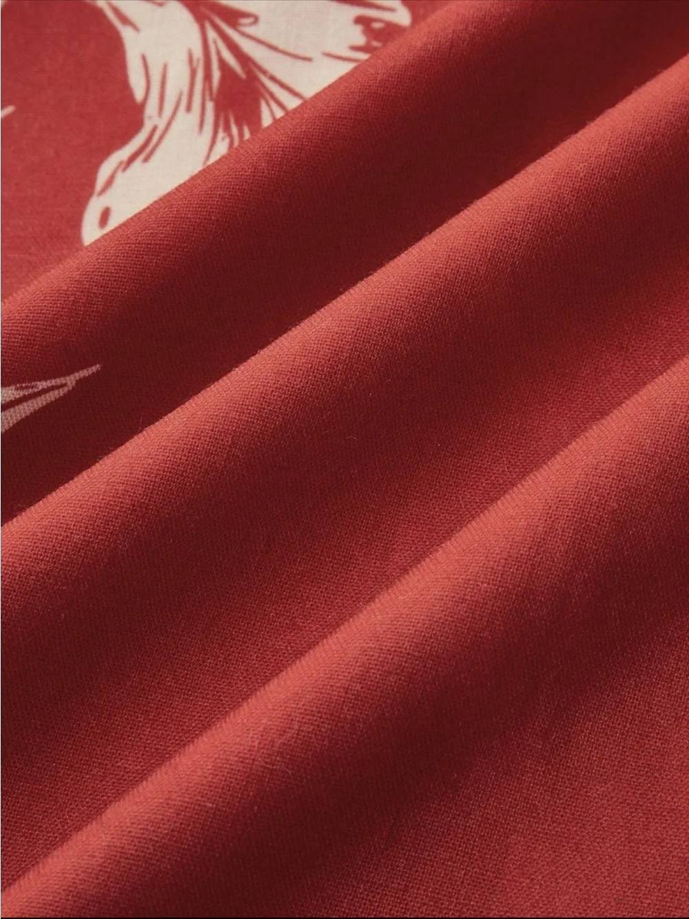 Commense Red Floral & Bird Print Mini Wrap Dress - Picture 3 of 3